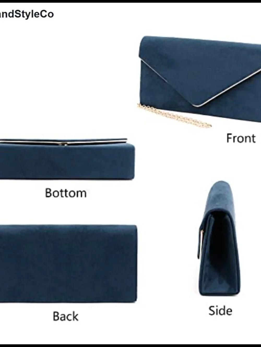Women's Suede Envelope Clutch Evening Bag Shoulder Handbag Party Chain Crossbody